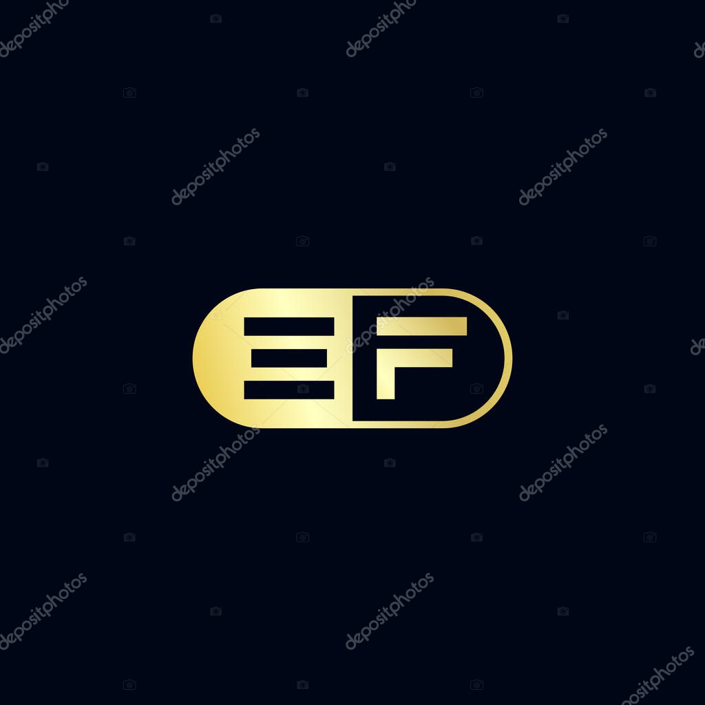 Initial Letter EF Logo Template Design