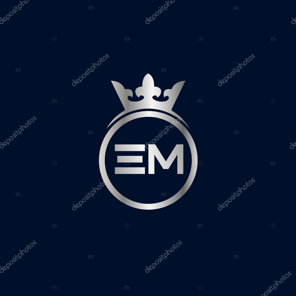 Initial Letter EM Logo Template Design