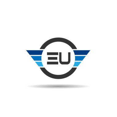 İlk mektubu AB Logo tasarım şablonu