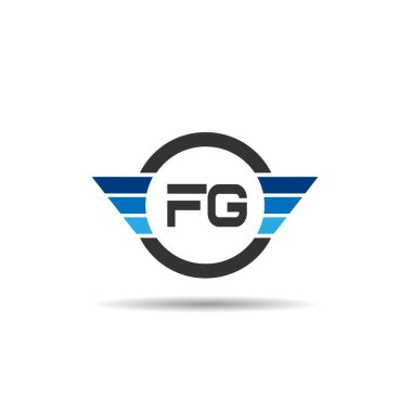 İlk harf Fg Logo tasarım şablonu