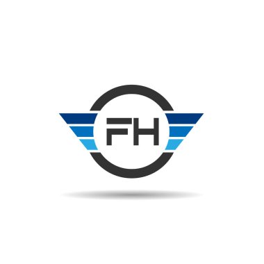 İlk harf Fh Logo tasarım şablonu
