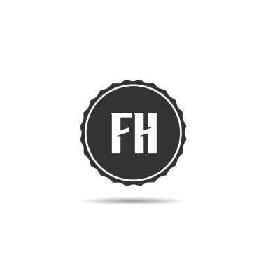 İlk harf Fh Logo tasarım şablonu