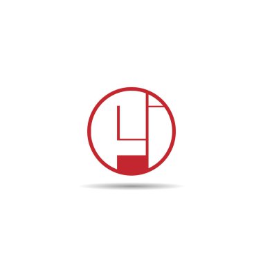 İlk harf Fi Logo tasarım şablonu