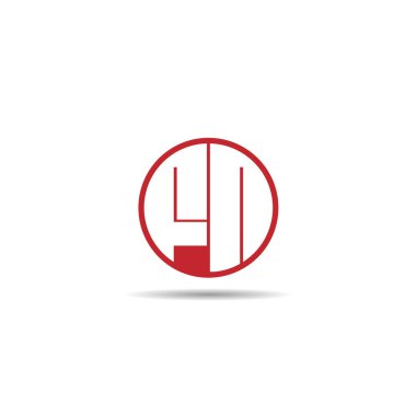İlk harf Fn Logo tasarım şablonu