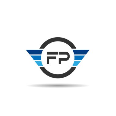 İlk Harf FP Logo Şablonu Tasarımı