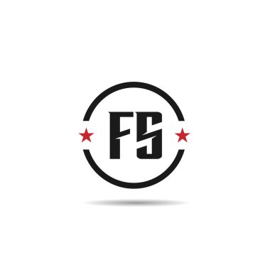 İlk harf Fs Logo tasarım şablonu