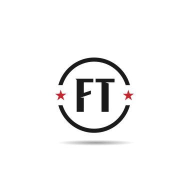 İlk harf Ft Logo tasarım şablonu