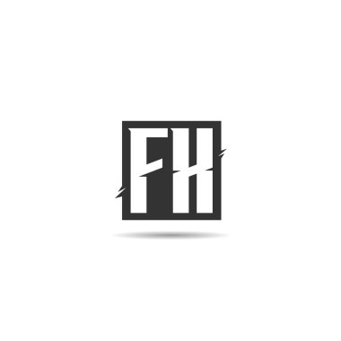 İlk harf Fx Logo tasarım şablonu