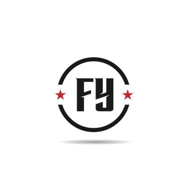 İlk harf Fy Logo tasarım şablonu
