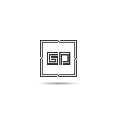 İlk harf Gd Logo tasarım şablonu