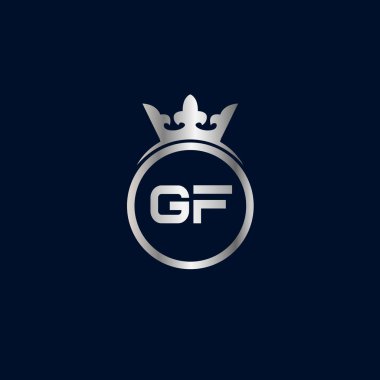 İlk mektup Gf Logo tasarım şablonu