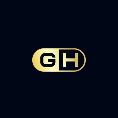 İlk Harf GH Logo Şablonu Tasarımı