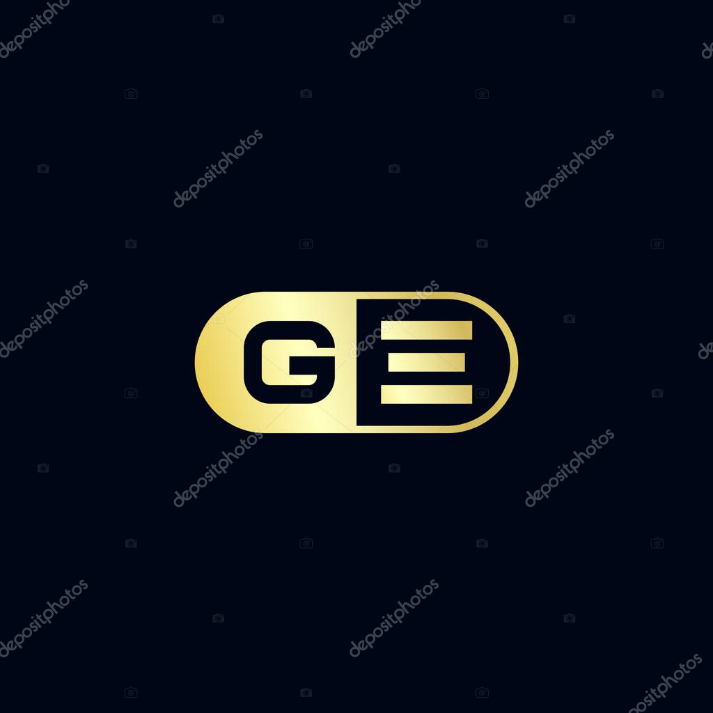 Initial Letter GE Logo Template Design