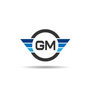 İlk Harf GM Logo Şablonu Tasarımı