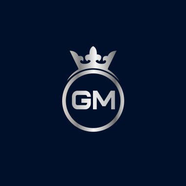 İlk Harf GM Logo Şablonu Tasarımı