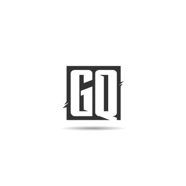 İlk harf Gq Logo tasarım şablonu