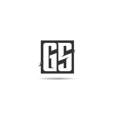 İlk harf Gs Logo tasarım şablonu