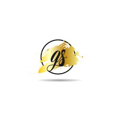 İlk harf Gs Logo tasarım şablonu