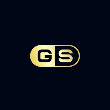 İlk harf Gs Logo tasarım şablonu