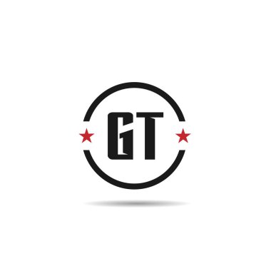 İlk harf Gt Logo tasarım şablonu