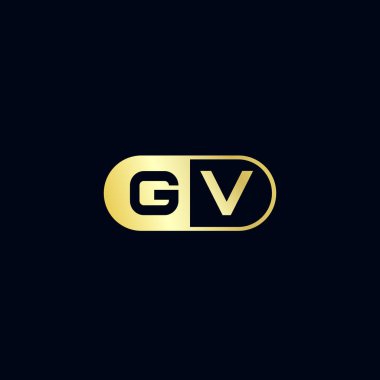 İlk harf Gv Logo tasarım şablonu