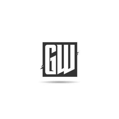 İlk harf Gw Logo tasarım şablonu