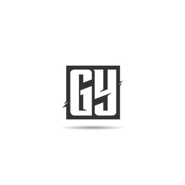İlk harf Gy Logo tasarım şablonu