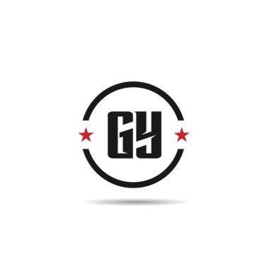 İlk harf Gy Logo tasarım şablonu