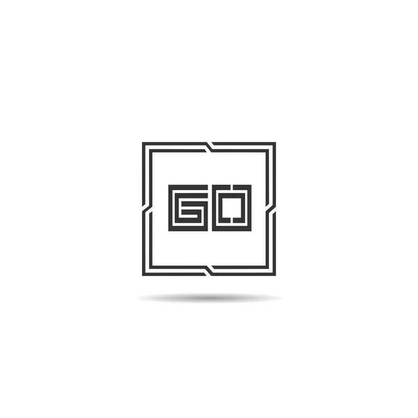 Eerste Brief Gaan Logo Sjabloonontwerp — Stockvector