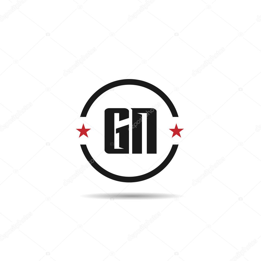 Initial Letter GN Logo Template Design