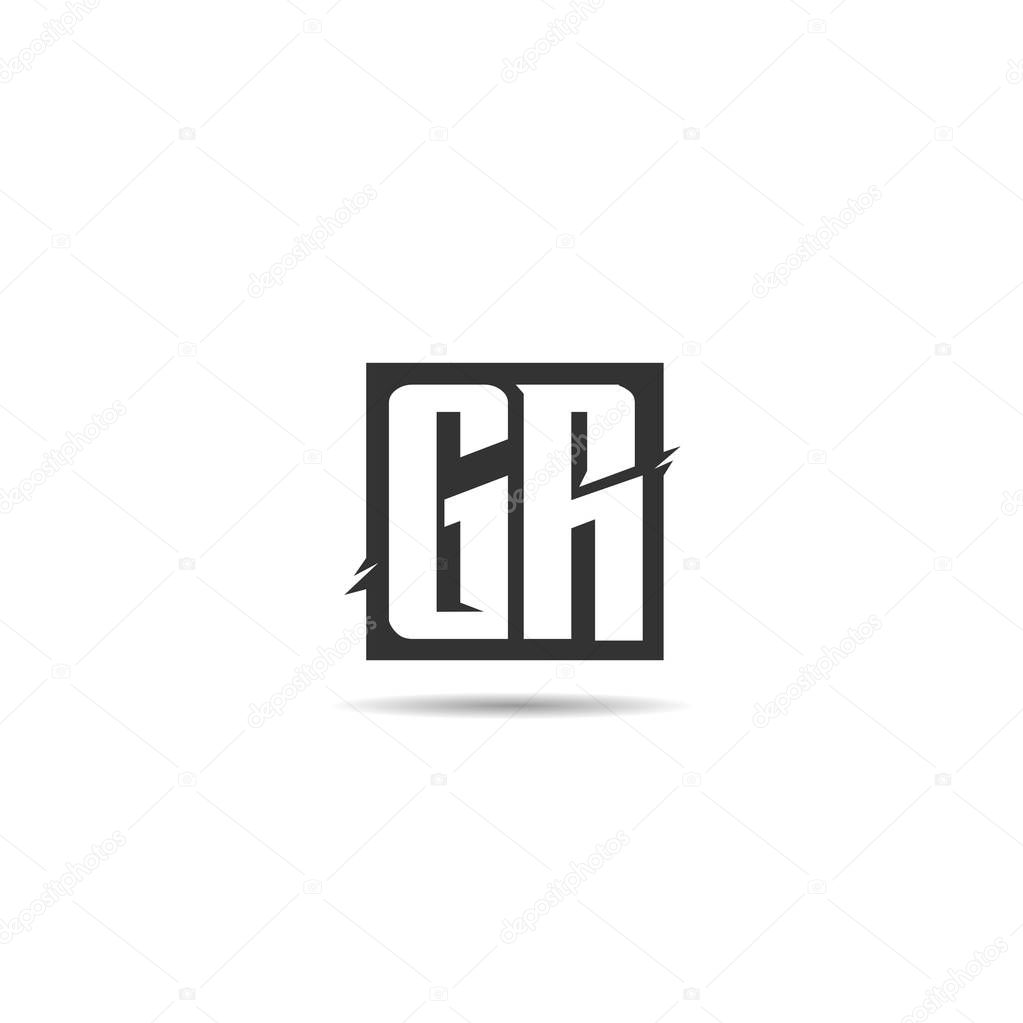 Initial Letter GR Logo Template Design