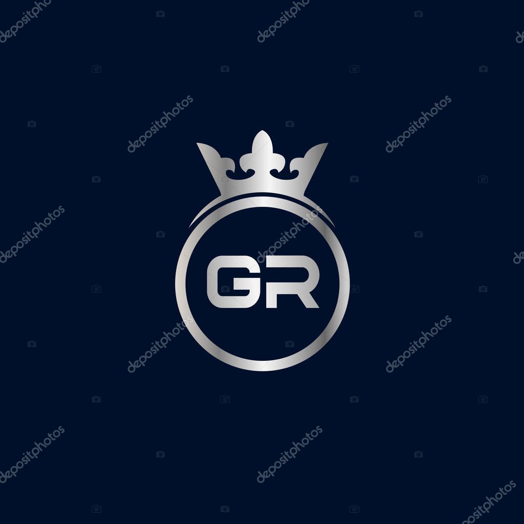 Initial Letter GR Logo Template Design