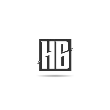 İlk harf Hb Logo tasarım şablonu