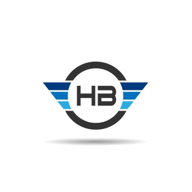 İlk harf Hb Logo tasarım şablonu