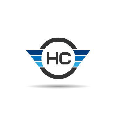 İlk harf Hc Logo tasarım şablonu