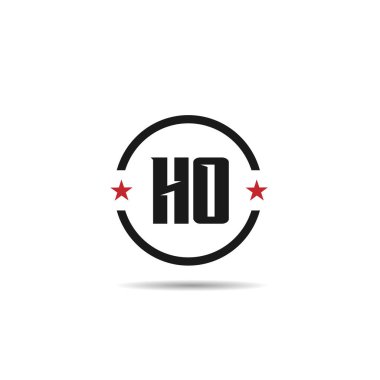 İlk Harf Ho Logo tasarım şablonu