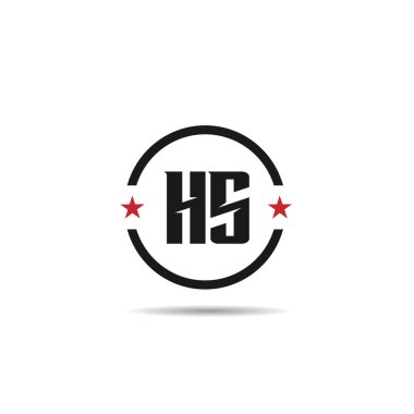 İlk Harf HS Logo Şablonu Tasarımı