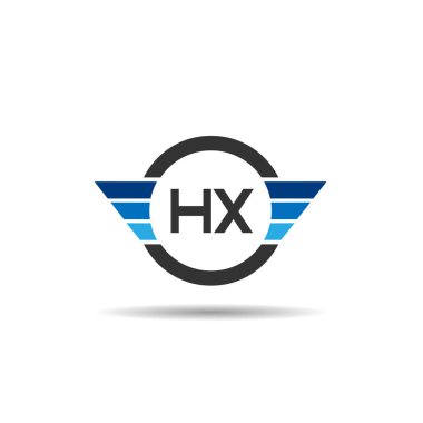İlk harf Hx Logo tasarım şablonu