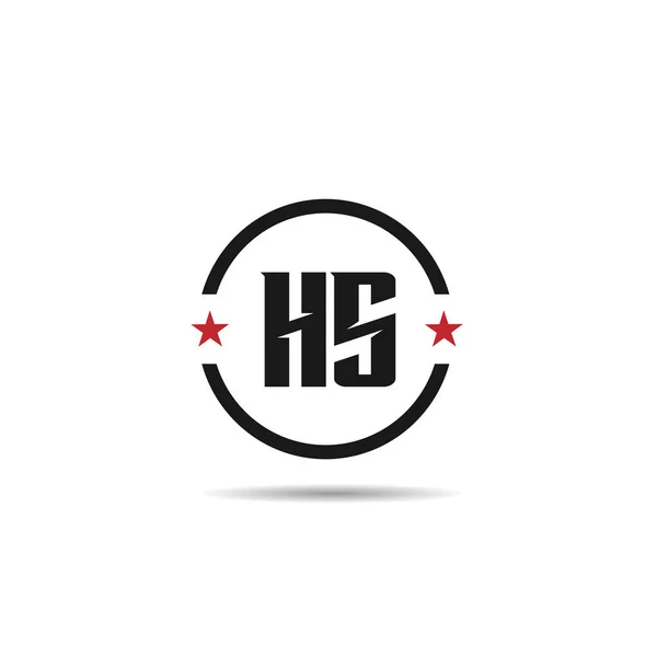 İlk Harf HS Logo Şablonu Tasarımı