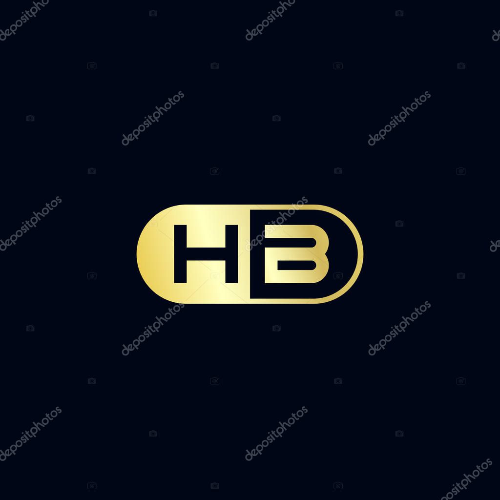 Initial Letter HB Logo Template Design