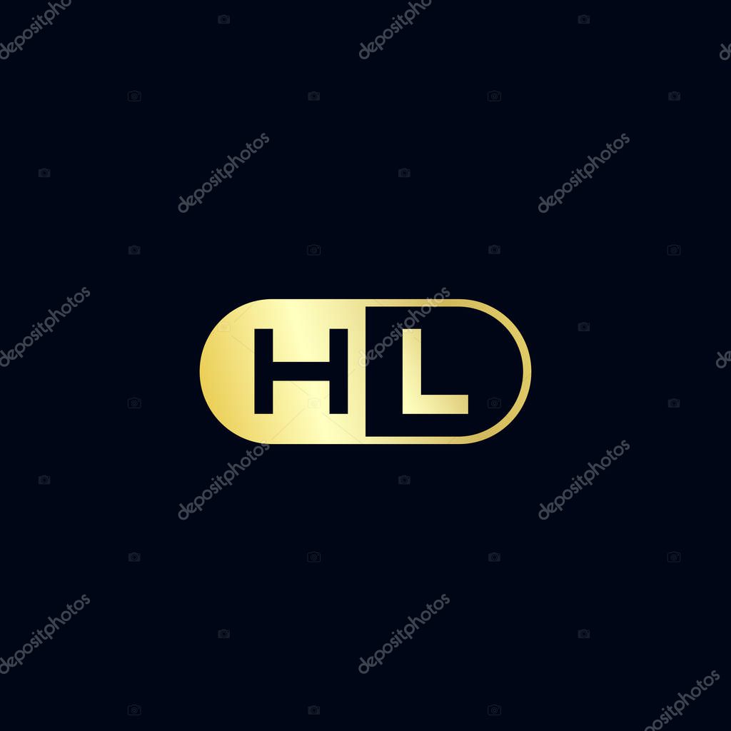 Initial Letter HL Logo Template Design