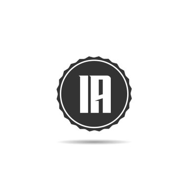İlk mektup IA Logo tasarım şablonu