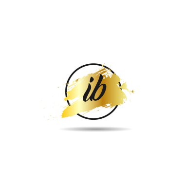 İlk harf IB Logo tasarım şablonu
