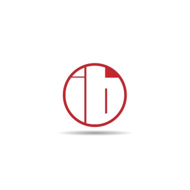 İlk harf IB Logo tasarım şablonu