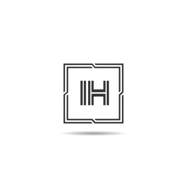 İlk harf Ih Logo tasarım şablonu