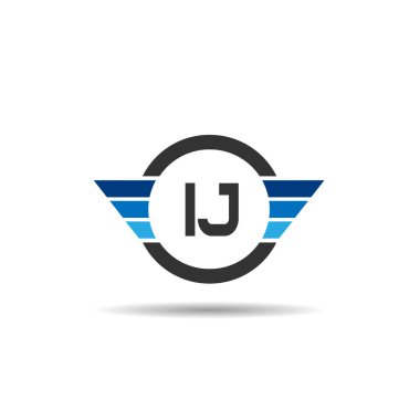 İlk harf LJ i Logo tasarım şablonu