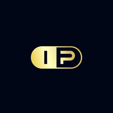 İlk harf IP Logo tasarım şablonu