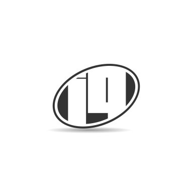 İlk harf IQ Logo tasarım şablonu