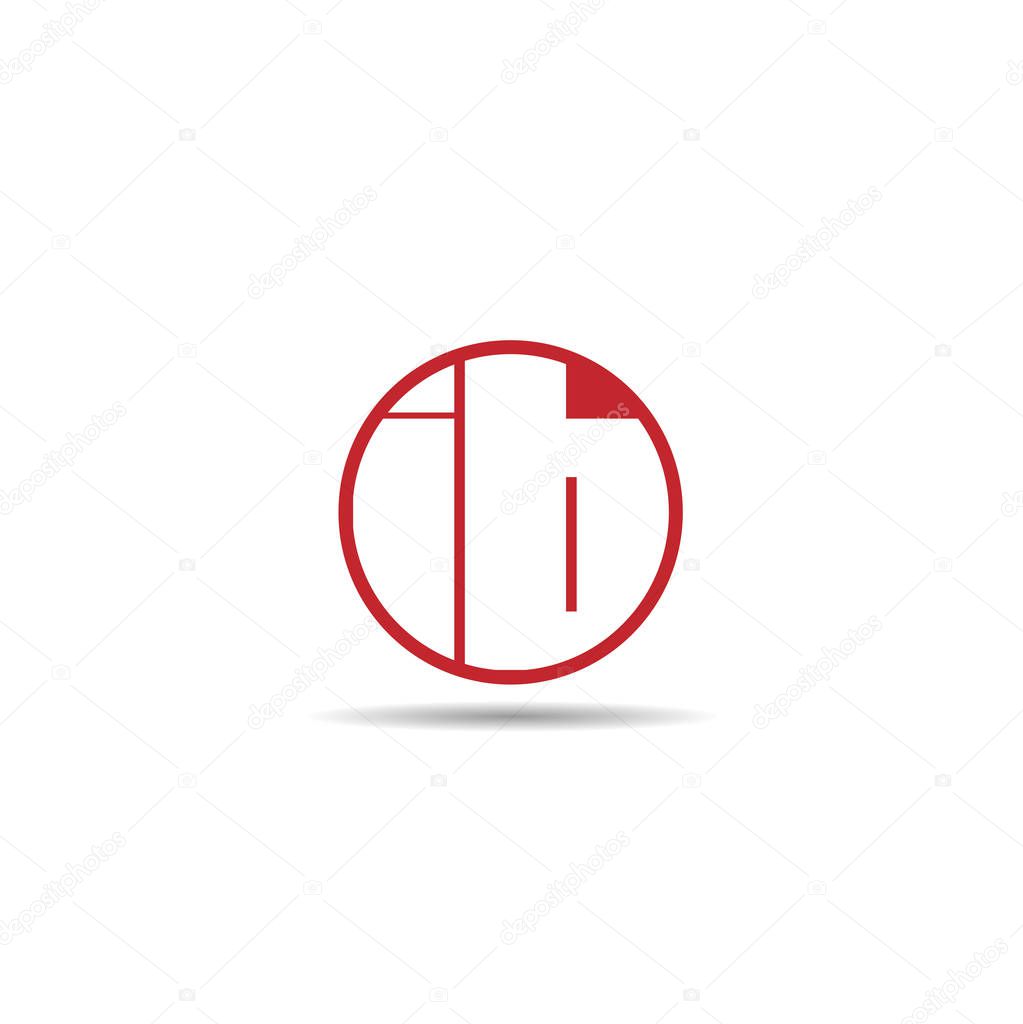 Initial Letter IB Logo Template Design