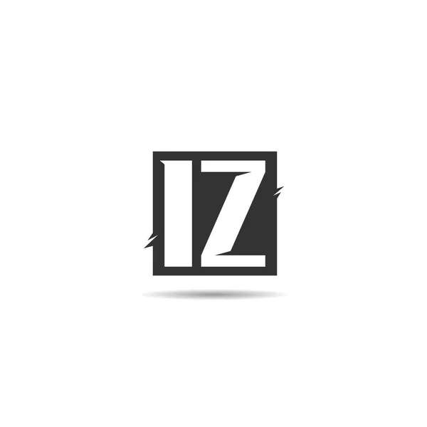 初始字母Iz标志模板设计 — 图库矢量图片
